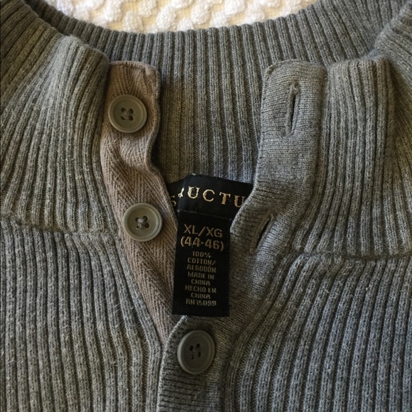 Structure Pullover Gray Ribbed sweater - Picture 4 of 4